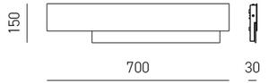 Gea Luce DOHA A G B - LED Nástenné svietidlo DOHA LED/25W/230V 70 cm biela