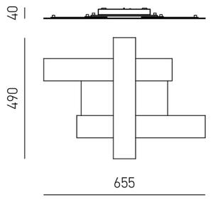 Gea Luce DOHA P P N - LED Stropné svietidlo DOHA LED/30W/230V 65,5 cm čierna