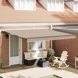 Maison Exclusive – rám markízy, béžový, 400 x 300 cm, polyester sPolyuretánpovrchovou úpravou
