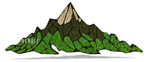 Machový obraz Hory (53×137)