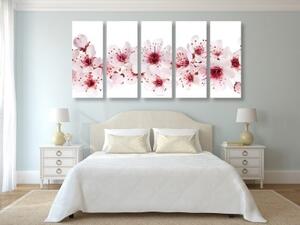 5-dielny obraz čerešňové kvety - 100x50