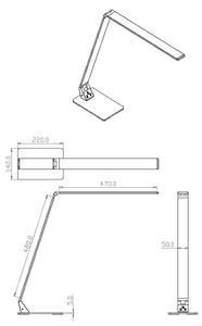 Fabas Luce 3265-30-101-LED Stmievateľná lampa WASP 12W/230V 3000/4000/5000K čierna