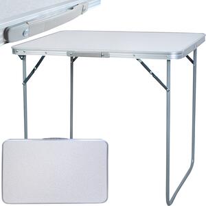 Skladací stôl na balkón Kuchyňa Trh Kempovanie Malý zaťažiteľný 20 kg Multifunkčný stôl 80 x 60 cm Biely 23500