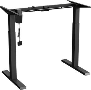 Stôl na sedenie Stolový rám Elektricky výškovo nastaviteľný stôl max. výška 123 cm Dotykový panel Kancelársky stôl do 70 kg bez stolovej dosky Čierny