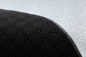 Prateľný koberec LINDO kruh, protišmykový biely