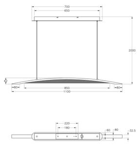 Fabas Luce 3697-40-102- LED Stmievateľný luster na lanku CORDOBA LED/36W/230V biela