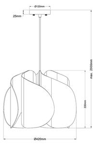 Fabas Luce 3672-40-132 - Luster na lanku PEVERO 1xE27/40W/230V drevo