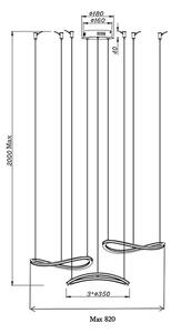 Fabas Luce 3711-47-102 - LED Luster na lanku TIRRENO LED/50W/230V