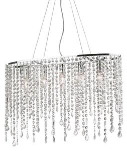 Ideal Lux - Krištáľový luster na lanku RAIN 5xE14/40W/230V číra