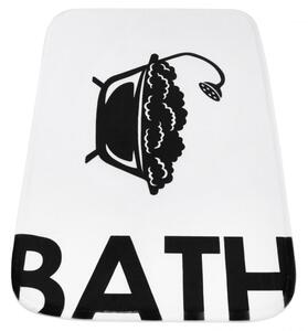 Erga príslušenstvo, kúpeľňová predložka 60x40 cm, biela-čierna, ERG-YKA-CH.BATH-WHT