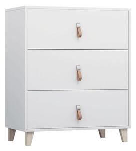 Komoda, biela, ABS hrany, FIERA 3S