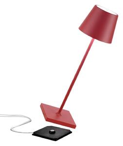 Zafferano Poldina lampa na batérie IP65 červená