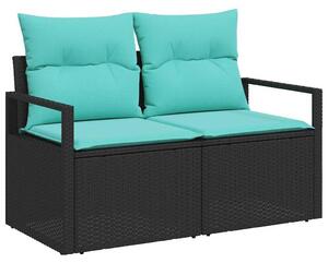 Maison Exclusive - Sedacia súprava 6 ks Schwarz Poly-Rattan