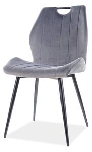 Jedálenská stolička ORCU sivá/čierna