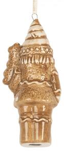 Závesná ozdoba perníkový Luskáčik Gingerbread Cott - 6*4*11 cm - Clayre & Eef
