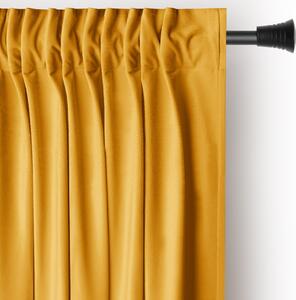 AmeliaHome Záves Amelia Home Velvet s multifunkčnou páskou horčicovo žltý, veľkosť 140x270