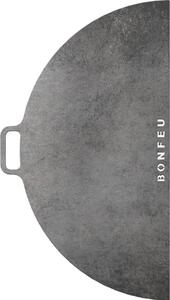 BonFeu BonPlancha 1/2 plech na pečenie na ohnisko Ø60 cm - Kvalitná oceľ - 60x30x1,6 cm