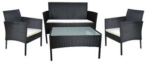 Záhradný nábytok Polyratanová sedacia súprava Záhradný nábytok Lounge Záhradný set Stôl 5606