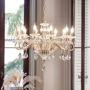 Ideal Lux - Luster na reťazi NEGRESCO 10xE14/28W/230V pr. 85 cm zlatá
