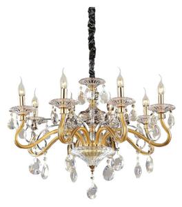 Ideal Lux - Luster na reťazi NEGRESCO 8xE14/28W/230V pr. 73,5 cm zlatá