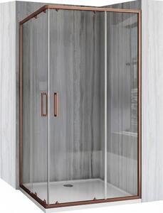 Sprchovací Kút Rea City 80X100 Brush Copper + Sprchová Vaa Savoy White