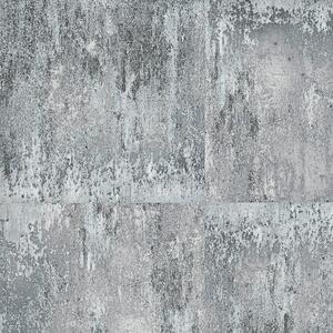 Vliesové tapety na stenu NEUE BUDE 2.0 39118-3, rozmer 10,05 m x 0,53 m, betónová stena sivo-strieborná, A.S.Creation