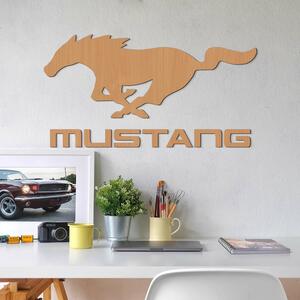 DUBLEZ | Drevený znak auta - Logo Mustang