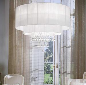 Ideal Lux - Krištáľový luster na lanku OPERA 10xE27/60W/230V pr. 90 cm biela