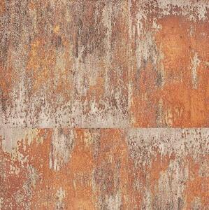 Vliesové tapety na stenu NEUE BUDE 2.0 39118-2, rozmer 10,05 m x 0,53 m, betónová stena oranžovo-zlatá, A.S.Creation