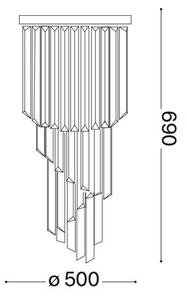 Ideal Lux - Krištáľový prisadený luster CARLTON 12xE14/40W/230V chróm