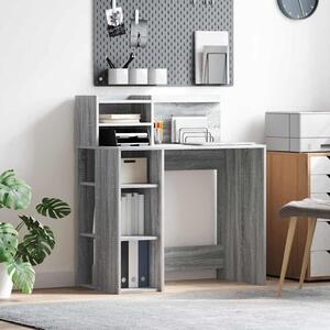 Maison Exclusive – Písací stôl, sivý Imitácia dreva Sonoma, 90 x 48 x 101,5 cm