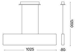 Ideal Lux - LED luster na lanku DESK LED/32W/230V 102,5 cm CRI 90 čierna