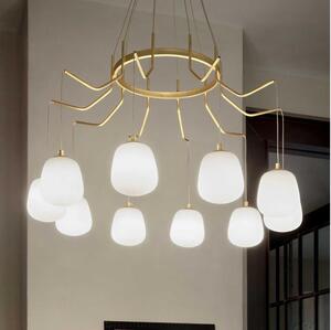 Ideal Lux - LED Luster na lanku KAROUSEL 10xG9/3W/230V pr. 82,5 cm mosadz
