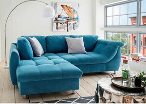 ROHOVÁ SEDACIA SÚPRAVA, textil, modrá, strieborná Livetastic - Online Only obývacie izby, Online Only