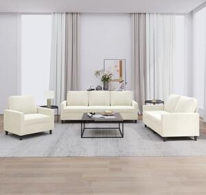 Maison Exclusive – 3-dielna sedacia súprava s vankúmi, krémový zamat