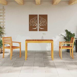 Maison Exclusive – Záhradná jedálenská súprava, 3-dielna, hnedá, masívne akáciové drevo