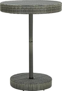 Maison Exclusive - Záhradný stôl sivý 75,5 x 106 cm Poly ratan