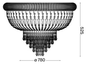 Ideal Lux - Krištáľové stropné svietidlo DUBAI 24xE14/28W/230V pr. 78 cm zlatá