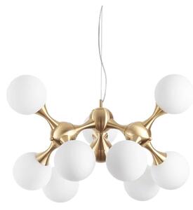 Ideal Lux - Závesný luster na lankách NODI 9xE14/28W/230V priemer 80 cm mosadz/biela