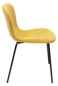 Žltá čalúnená jedálenská stolička Frida / set 2 ks KARE DESIGN