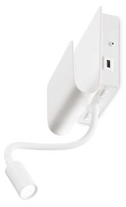 Ideal Lux - LED Nástenné bodové svietidlo PROBE LED/9,5W/230V USB biela