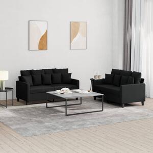 Maison Exclusive – 2-dielna sedacia súprava s vankúmi, ierna látka