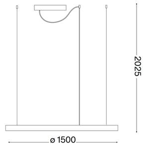 Ideal Lux - LED luster na lanku ORACLE SLIM LED/83W/230V 4000K pr. 150 cm biela
