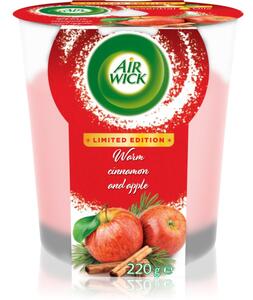 Air Wick Essential Oils Warm Cinnamon and Apple XXL vonná sviečka 220 g
