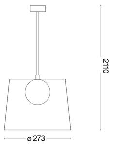 Ideal Lux - LED Luster na lanku FADE 1xG9/3W/230V pr. 27,3 cm zlatá/dymová