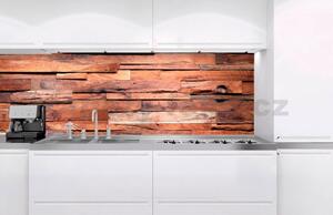 Samolepiace tapety za kuchynskú linku, rozmer 180 cm x 60 cm, drevená stena, DIMEX KI-180-063