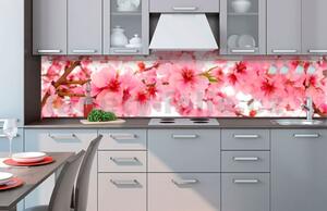 Samolepiace tapety za kuchynskú linku, rozmer 260 cm x 60 cm, jabloňové kvety, DIMEX KI-260-054