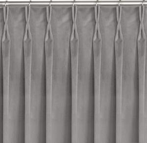 Filumi Záves Homede Vila s riasiacou páskou Flex 9,5 cm a dvojitým záhybom sivý, veľkosť 135x225