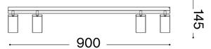 Ideal Lux - LED Bodové svietidlo PROFILO 4xGU10/7W/230V biela