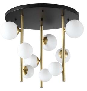 Ideal Lux - LED Luster na tyči PERLAGE 9xG9/3W/230V pr. 55 cm zlatá/biela